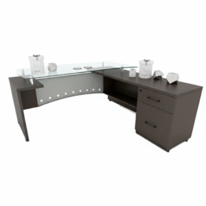 escritorio alpha conjunto semi ejecutivo, con cristal