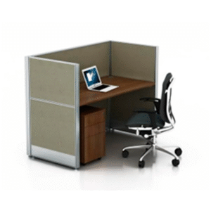 Cart estación de trabajo modular para oficina – 3 caras con panel y división